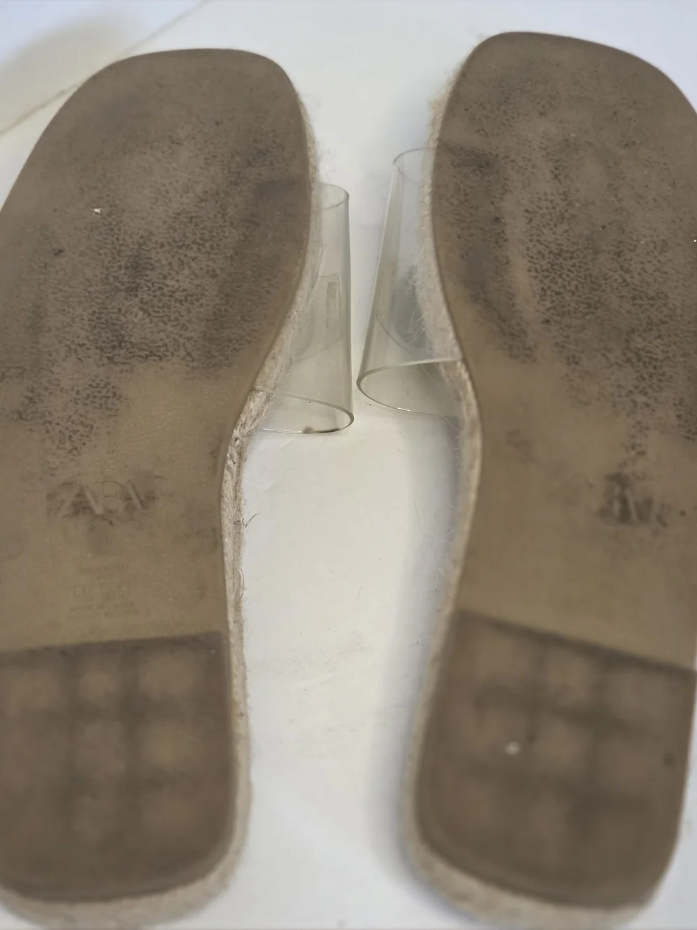 ZARA Clear Pearl-Embellished Slide Sandals in Beige - Picture 4 of 9
